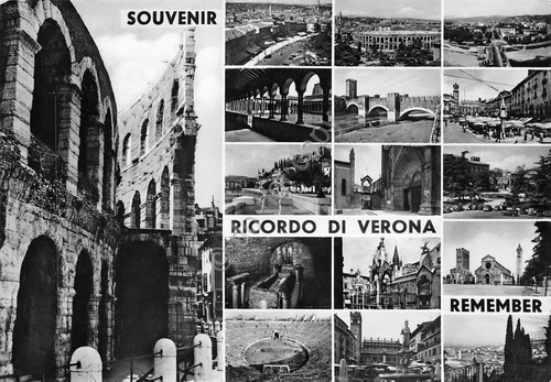 Cartolina Verona 16 vedutine