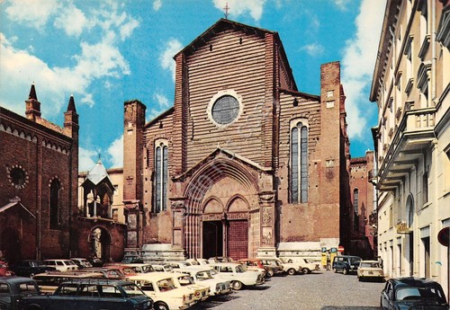Cartolina Verona Chiesa S. Anastasia e S. Pietro Martire auto …