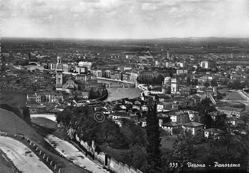 Cartolina Verona panorama
