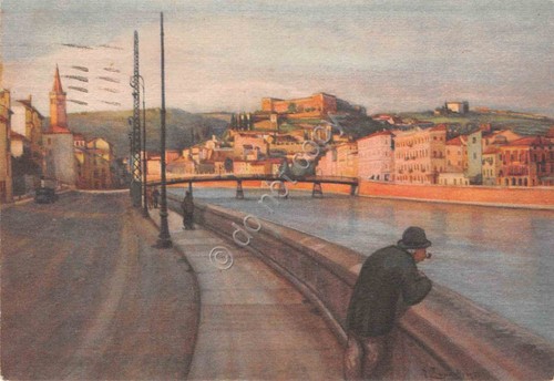 Cartolina Verona Panorama da Ponte delle Navi illustrata 1940 da …