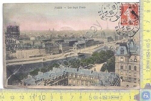 Cartolina VG Paris - Le sept Ponts - Congo -1908