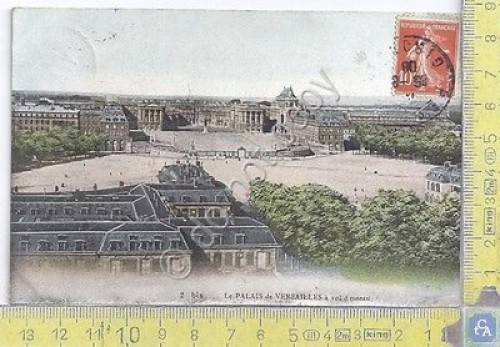 Cartolina VG Versailles - Le Palais - Congo -Italia -1908