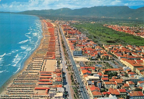 Cartolina Viareggio Panorama aereo 1980
