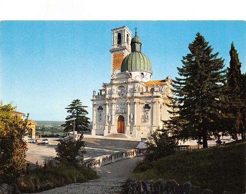 Cartolina Vicenza Basilica di Monte Berico facciata Nord