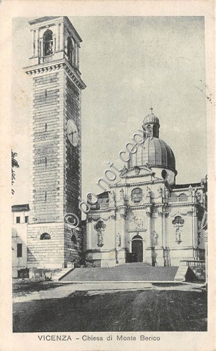 Cartolina Vicenza Chiesa di Monte Berico 1917