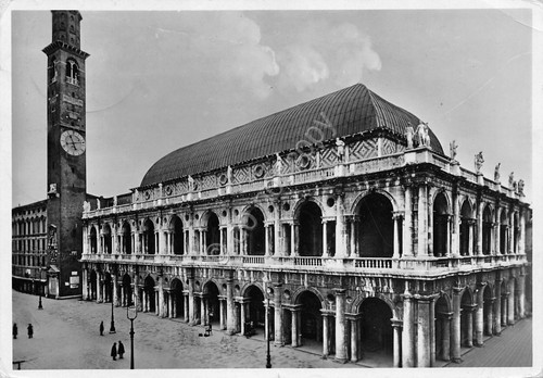 Cartolina Vicenza Piazza dei Signori Basilica Palladiana 1937