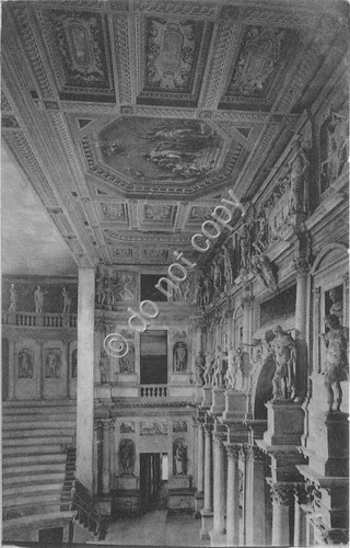 Cartolina Vicenza Teatro Olimpico Interno 1925