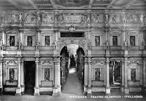 Cartolina Vicenza Teatro Olimpico Palladio Ed Sicca Timbro Decennale UFV …