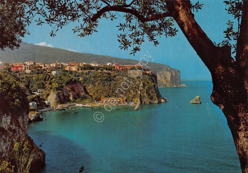 Cartolina Vico Equense panorama dal mare anni '90