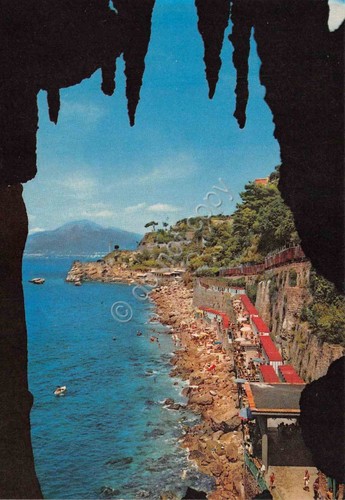 Cartolina Vico Equense Scraio stabilimenti balneari anni '90