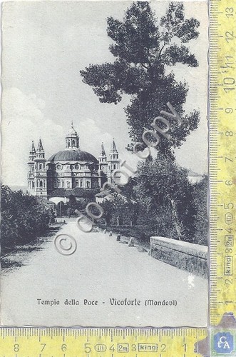Cartolina Vicoforte - Tempio della Pace - 1916 (Cuneo)