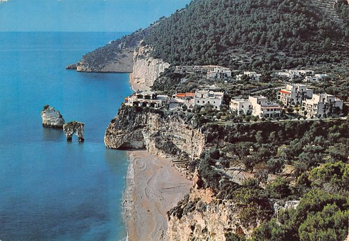 Cartolina Vieste Mattinata Litorale Baia dei Mergoli 1979