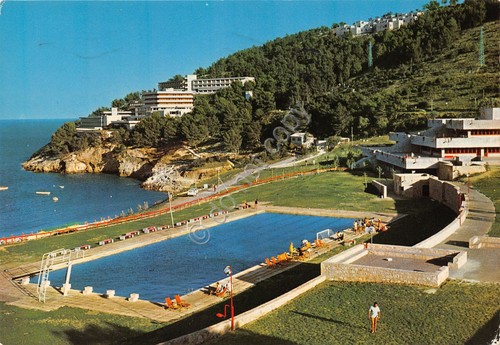 Cartolina Vieste Mattinata Litorale Hotel del Faro Pugnochiuso piscina 1988