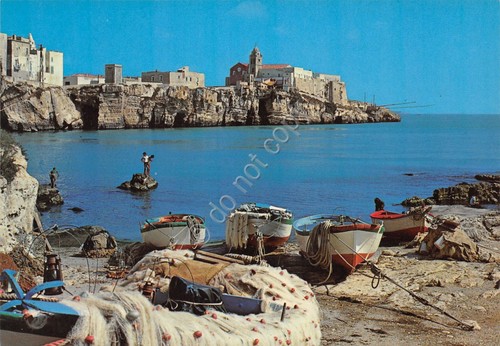 Cartolina Vieste Punta San Francesco da porticciolo dei pescatori anni …