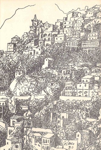 Cartolina Vietri sul Mare Costa di Rialto illustrata Celano 1980