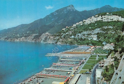 Cartolina Vietri sul mare spiaggia con Raito stabilimenti case anni …