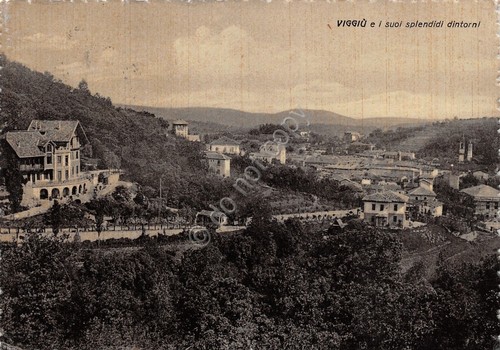 Cartolina Viggiù panorama e dintorni anni '50