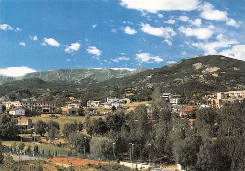 Cartolina Villa Minozzo Re Panorama con Monte Cusina e Prampa