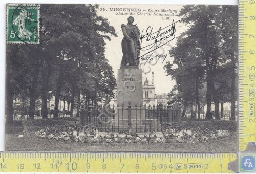 Cartolina Vincennes - Statue General Daumesnil - Vg France Congo …