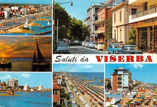 Cartolina Viserba 6 vedute (Rimini)