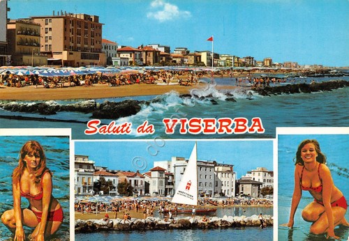 Cartolina Viserba vedute Pin Up 1973 (Forl“)