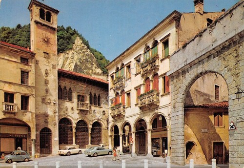 Cartolina Vittorio Veneto Piazza Flaminio 1982 (Treviso)