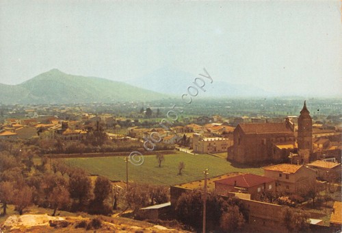 Cartolina Vitulazio panorama paese case ville anni '90