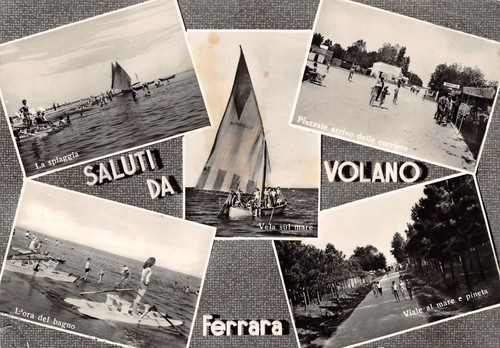 Cartolina Volano Barca a vela Vedutine (Ferrara)