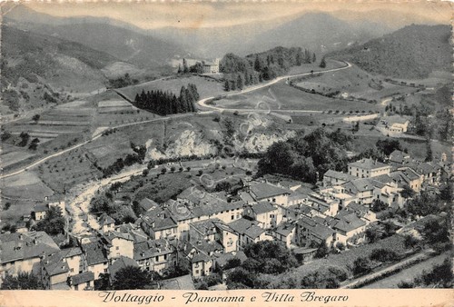 Cartolina Voltaggio Panorama e Villa Bregaro segnata