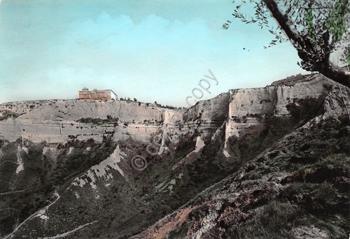 Cartolina Volterra Le Balze colorata anni '60