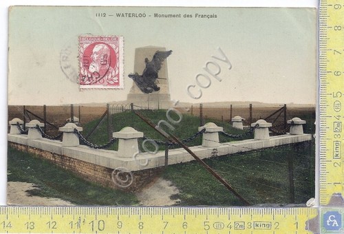 Cartolina Waterloo - Monument des Francais - Vg Belge Congo …