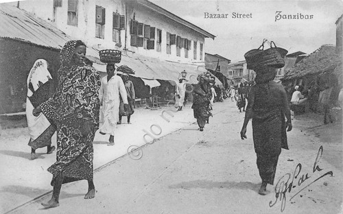 Cartolina Zanzibar Bazaar Street animata
