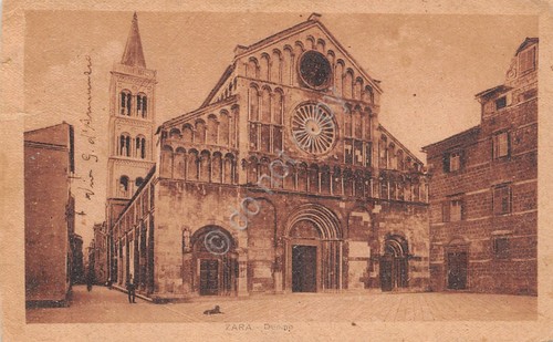 Cartolina Zara Duomo 1919 Timbro Censura