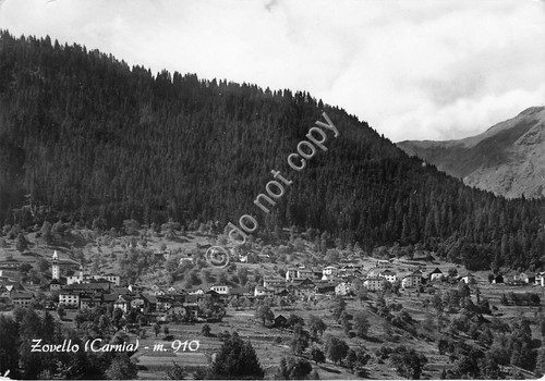 Cartolina Zovello Carnia Panorama