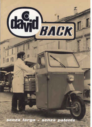 Casalini David Back 50 motocarri depliant originale 3 wheeler brochure