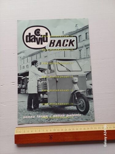 Casalini David Back 50 motocarri depliant originale italiano 3 wheeler …