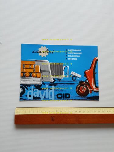 Casalini produzione motocarri David CID anni 70 depliant originale italiano
