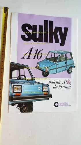Casalini Sulky 125 A 16 microauto depliant originale brochure