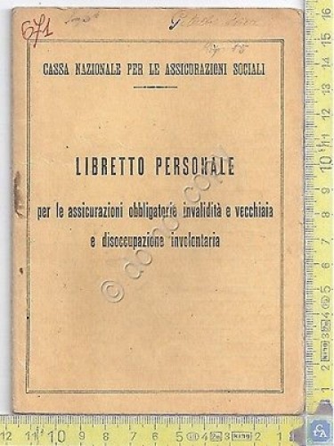 Cassa Nazionale per le Assicurazioni Sociali - Libretto Personale - …