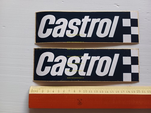 Castrol coppia adesivi originali anni 70