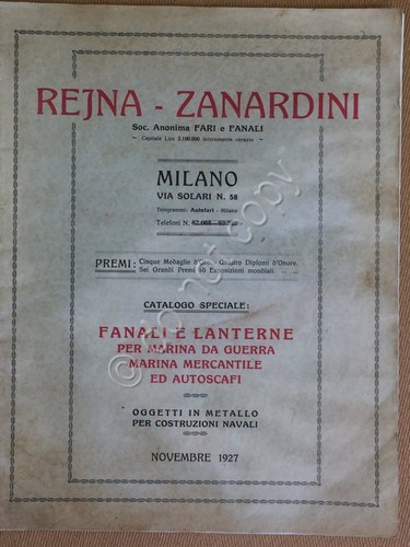 Catalogo - Rejna Zanardini - Fanali e Lanterne per Marina …