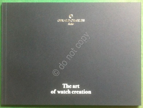 Catalogo Catalogue - Gerald Charles - orologi orologeria moda fashion
