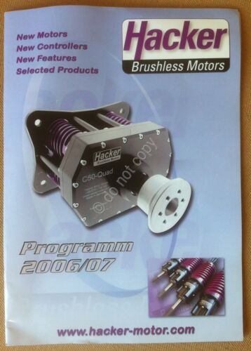 Catalogo modellismo dinamico Hacker brushless motors 2006