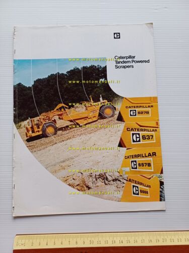 Caterpillar 627B 637 657B 666B wheel tractor scrapers depliant anni …