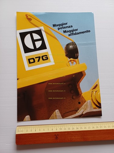 Caterpillar trattore D7G 1976 depliant italiano originale