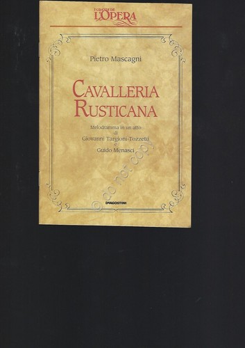 Cavalleria Rusticana Masca Opera Lirica Libretto I grandi de L'Opera …