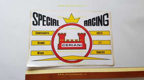 Ceriani Arces Commissionaria Ricambi adesivo pubblicitario vetrofania originale