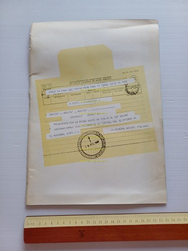 Chevrolet Astro II prototipo 1968 depliant italiano originale