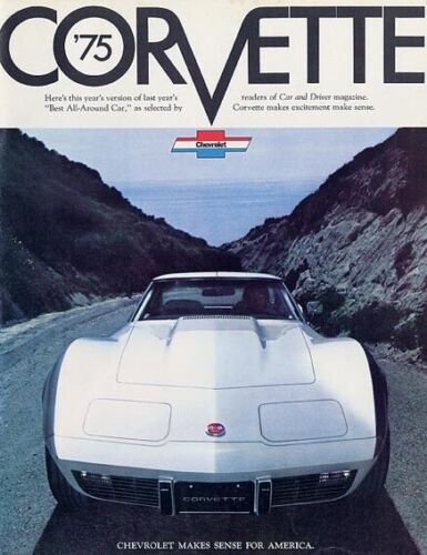 Chevrolet Corvette 1975 USA depliant originale brochure