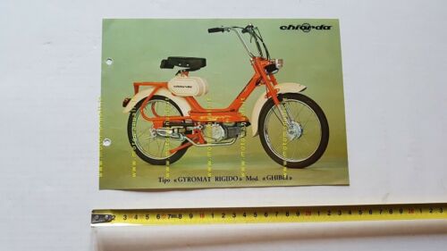 Chiorda 50 Ghibli Gyromat rigido ciclomotore depliant anni 70 originale …